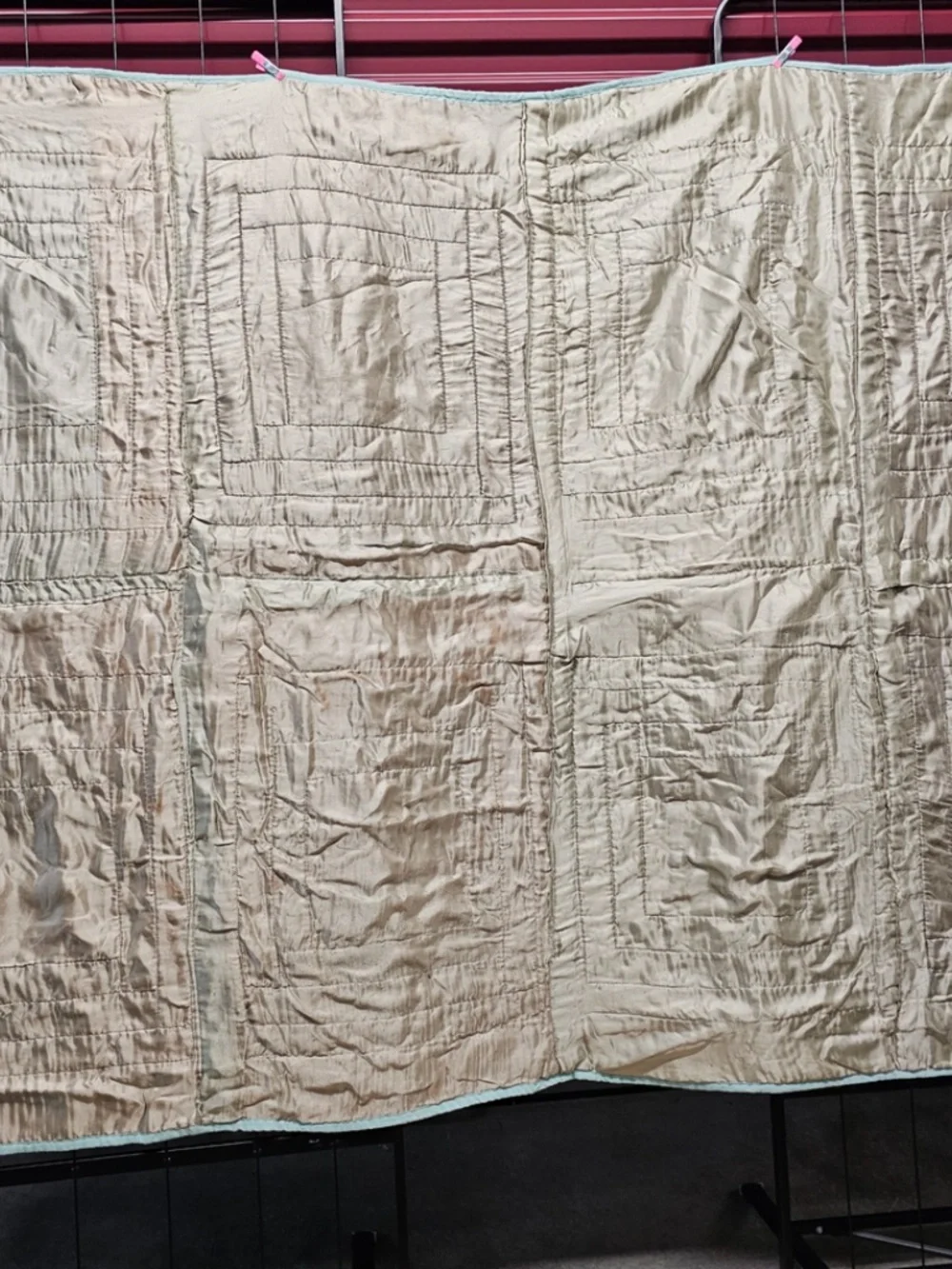 Striking Geometric Handmade Quilt